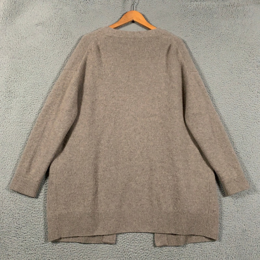 Vince. Cashmere Open Front Cardigan Women's Large L Beige Oversized Luxe Sweater - Picture 4 of 10